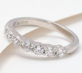 Diamonique x Erin Sterling Silver 7-Year Anniversary 7-Stone Ring, Size 6